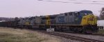 CSX 450 leads two other GE units on a coal train